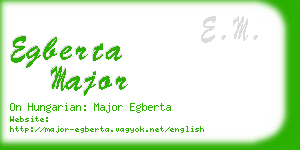 egberta major business card
